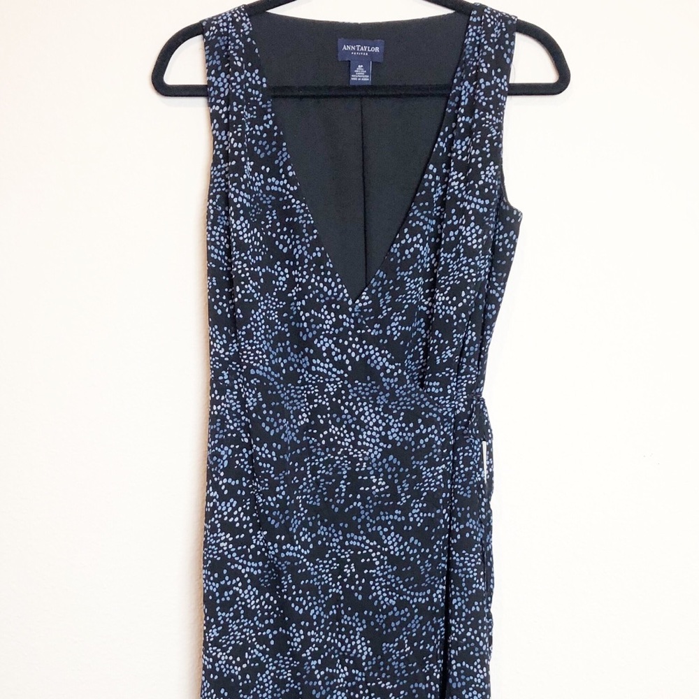 Ann Taylor 100% Silk Wrap Dress Size 6 Petite